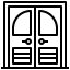 Porte vitrée double
