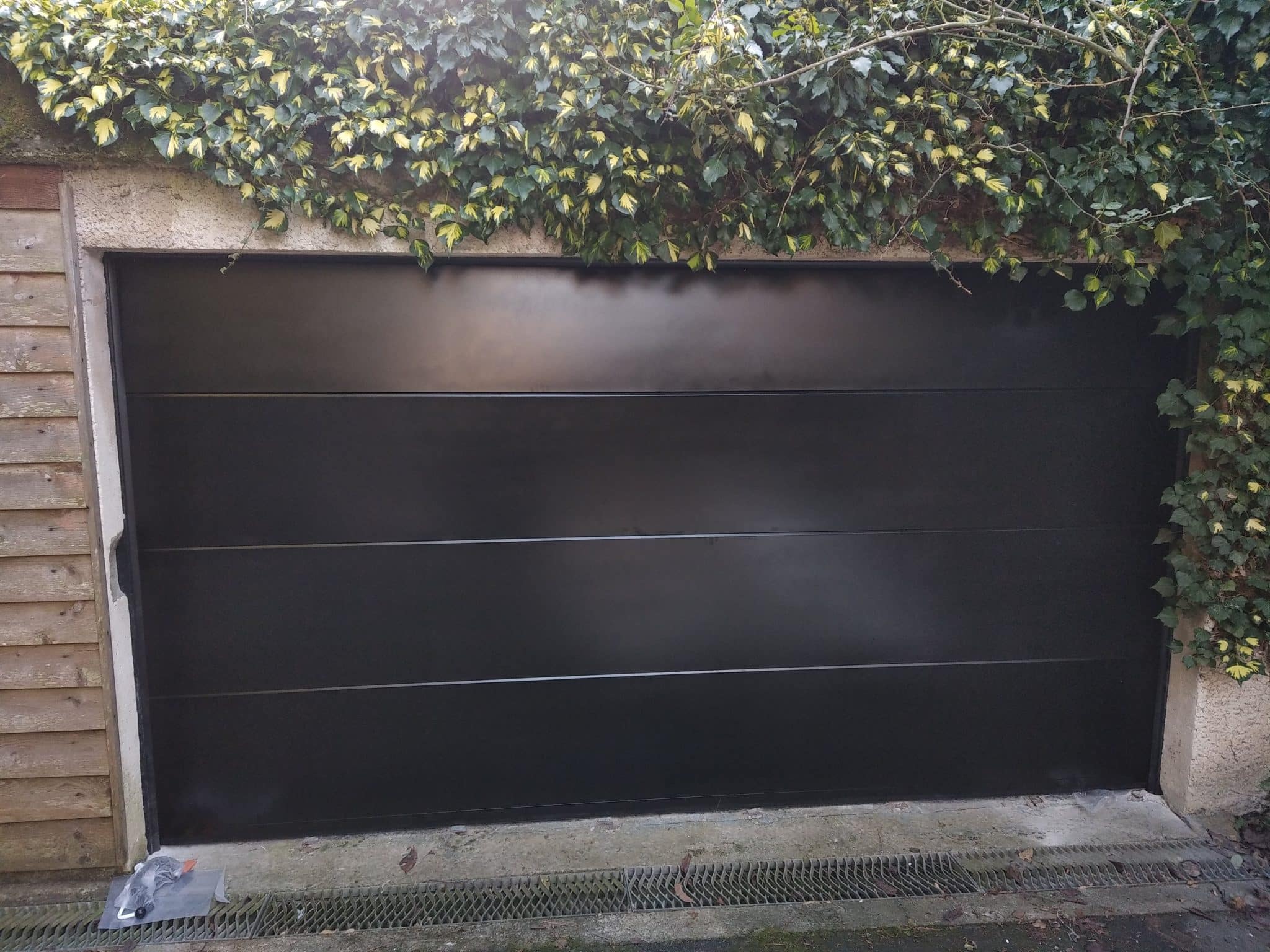 Porte Garage - Rouen - Sectionnelle noire